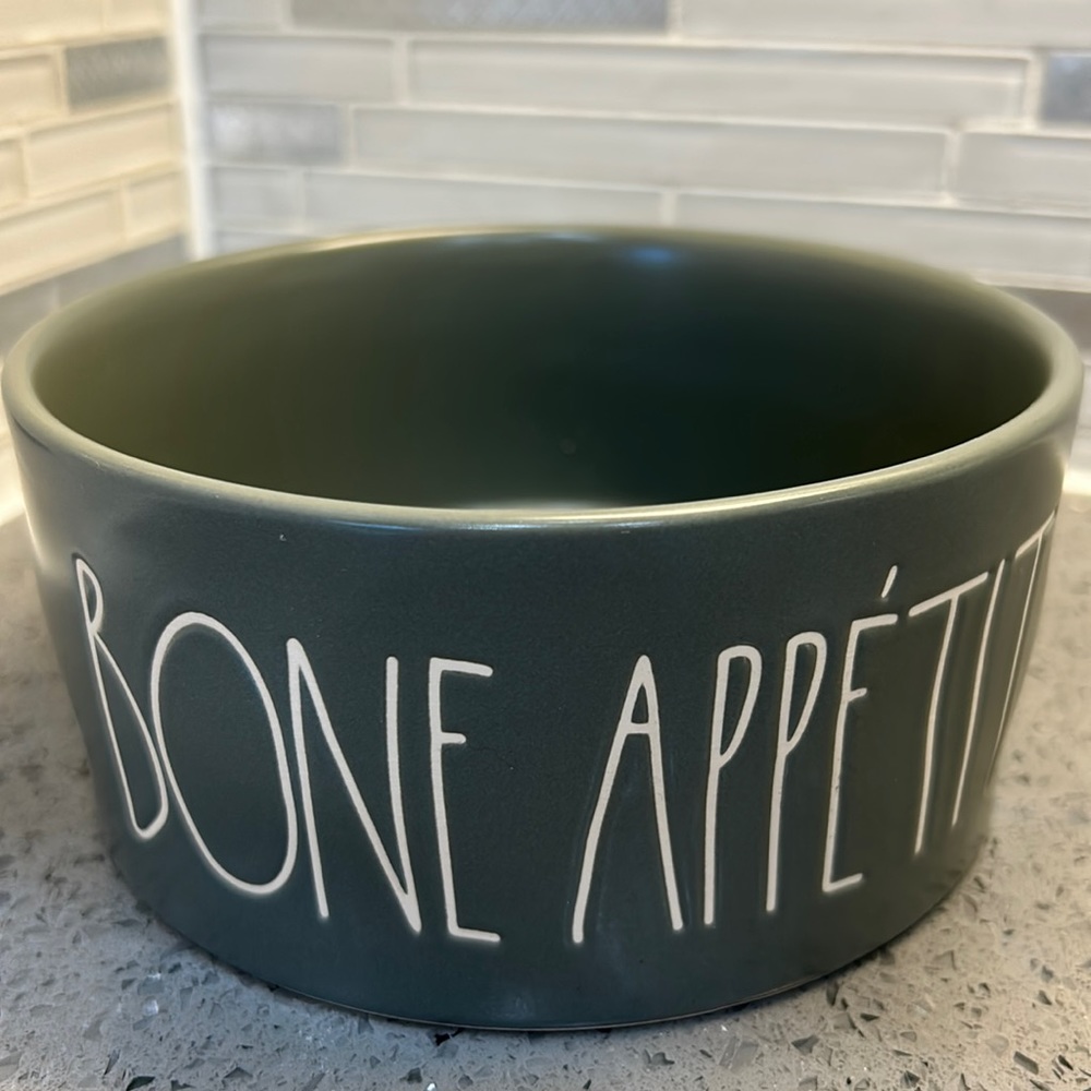 Bone Appetit Rae Dunn Dog Bowl